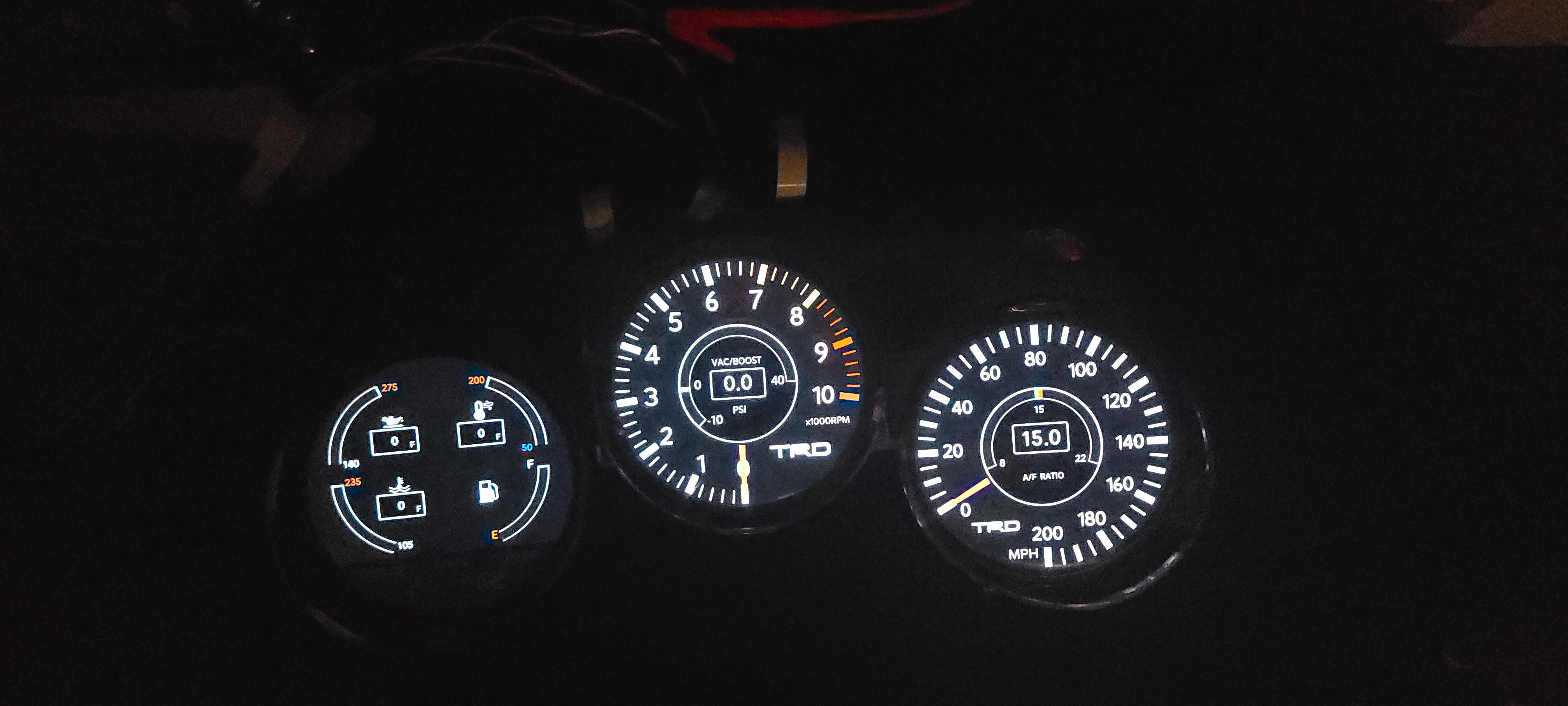 Toyota Supra Digital TRD Cluster