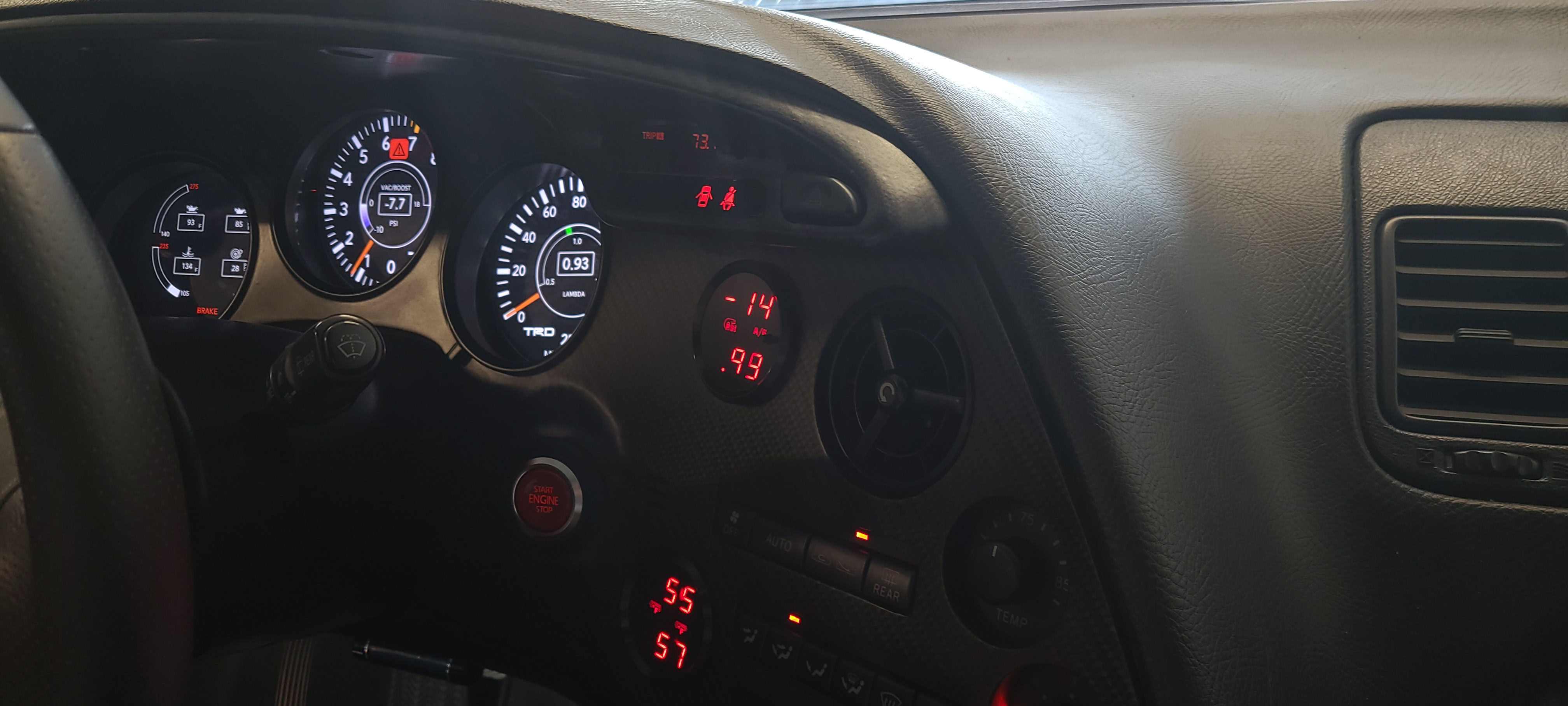 Toyota Supra Digital TRD Cluster