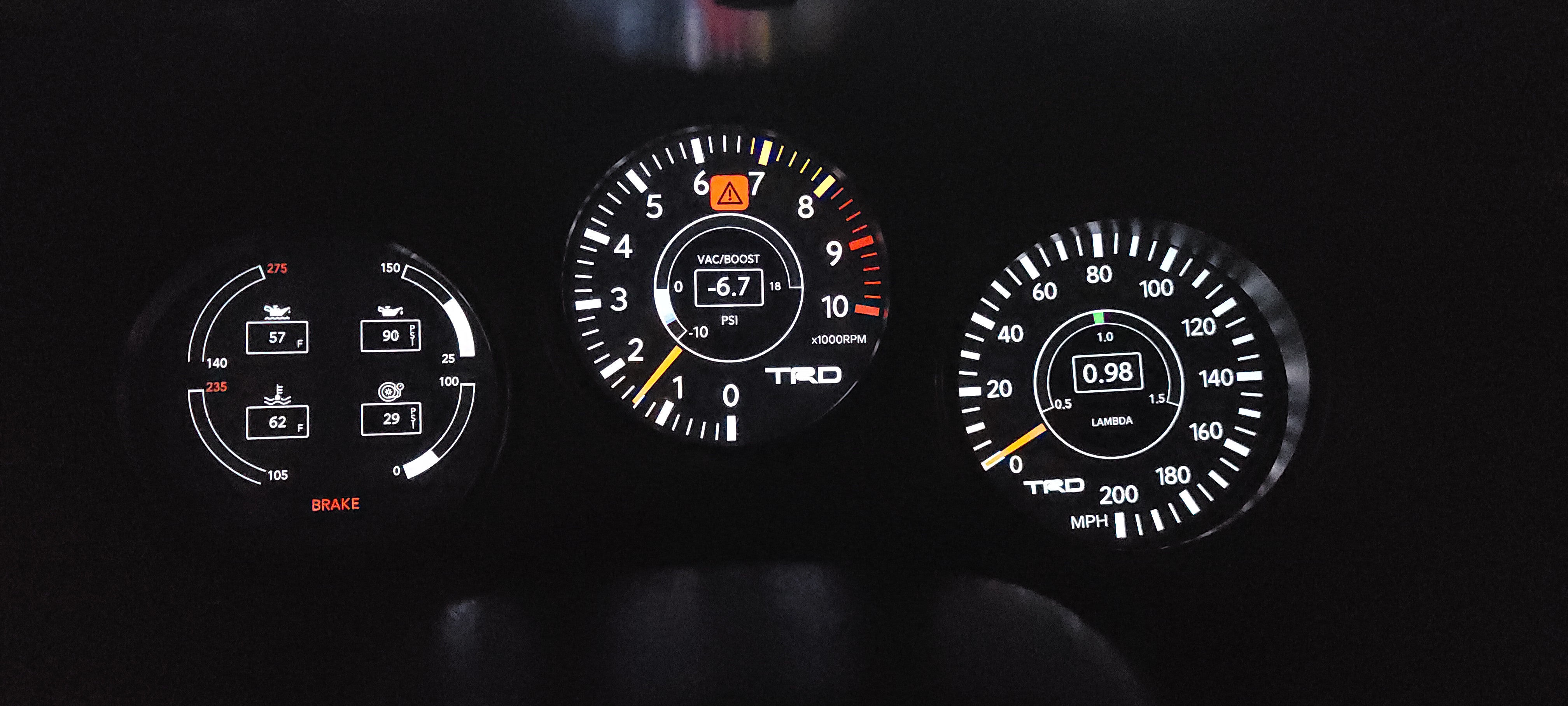 Toyota Supra Digital TRD Cluster